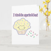 tinkle sprinkles grappige cupcake kaart (Gele Bloem)