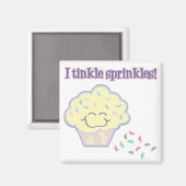 tinkle sprinkles grappige cupcake magneet (Voorkant / Achterkant)