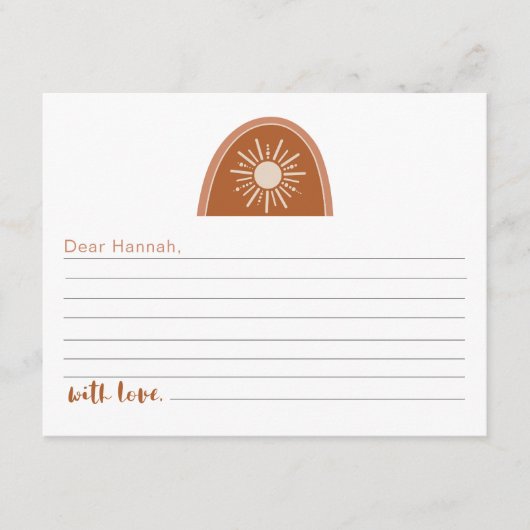 TINLEY Boho Rainbow 1e Birthday Time Capsule Kaart (Voorkant)