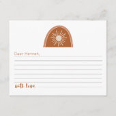 TINLEY Boho Rainbow 1e Birthday Time Capsule Kaart (Voorkant)