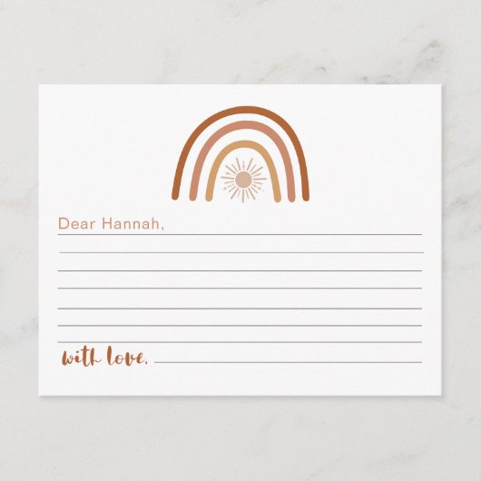 TINLEY Boho Rainbow 1e Birthday Time Capsule Kaart (Voorkant)