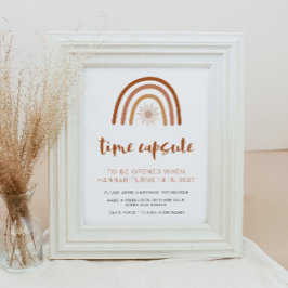 TINLEY Boho Rainbow 1e Birthday Time Capsule Poster