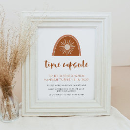 TINLEY Boho Rainbow 1e Birthday Time Poster