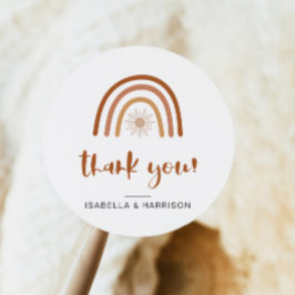 TINLEY Boho Terracotta Rainbow Dank u Sticker