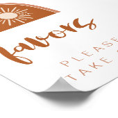 TINLEY Boho Terracotta Rainbow Favors Table Sign Poster (Hoek)