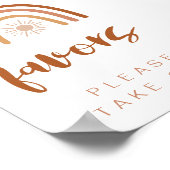 TINLEY Boho Terracotta Rainbow Favors Table Sign Poster (Hoek)