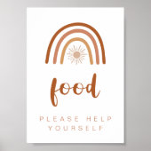 TINLEY Boho Terracotta Rainbow Food Table Poster (Voorkant)