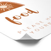 TINLEY Boho Terracotta Rainbow Food Table Poster (Hoek)