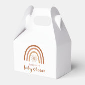 TINLEY Boho Terracotta Rainbow Sun Baby Uitnodigin Bedankdoosjes (Voorkant Zijde)