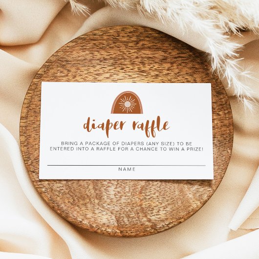 TINLEY Boho Terracotta Rainbow Sun Diaper Raffle P Plaatskaartje