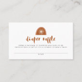 TINLEY Boho Terracotta Rainbow Sun Diaper Raffle P Plaatskaartje (Voorkant)