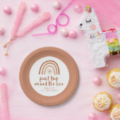 TINLEY Boho Terracotta Rainbow Sun Eerste verjaard Papieren Bordje (Feest)