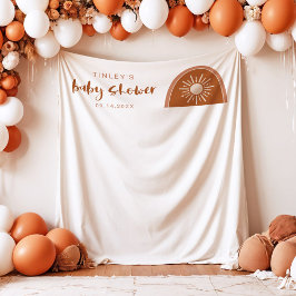 TINLEY Boho Terracotta Regenboog Baby shower Wandkleed