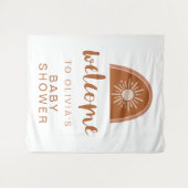 TINLEY Boho Terracotta Regenboog Baby shower Wandkleed (Voorkant (horizontaal))