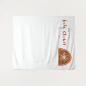 TINLEY Boho Terracotta Regenboog Baby shower Wandkleed (Voorkant (horizontaal))