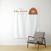 TINLEY Boho Terracotta Regenboog Baby shower Wandkleed (In situ)