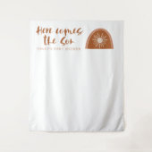 TINLEY Boho Terracotta Regenboog Hier komt de Zoon Wandkleed (Voorkant)