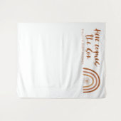 TINLEY Boho Terracotta Regenboog Hier komt de Zoon Wandkleed (Voorkant (horizontaal))