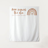 TINLEY Boho Terracotta Regenboog Hier komt de Zoon Wandkleed (Voorkant)