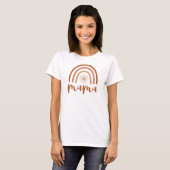 TINLEY Boho verbrand Oranje regenboog Sun Mama T-shirt (Voorkant volledig)