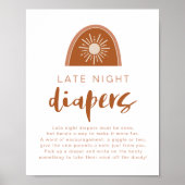 TINLEY Terracotta Rainbow Late Night Diapers Poster (Voorkant)