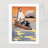 Tinman en Scarecrow in een Boat Briefkaart (Voorkant)