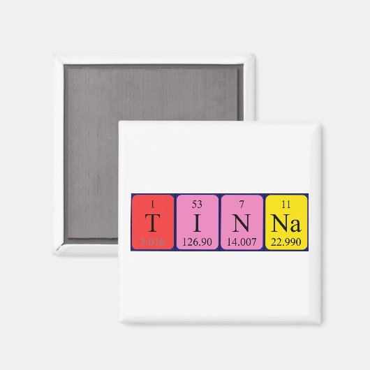 Tinna periodiek table name magnet (Voorkant / Achterkant)