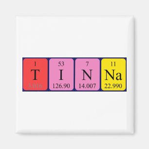 Tinna periodiek table name magnet