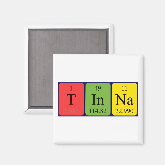 Tinna periodiek table name magnet (Voorkant / Achterkant)