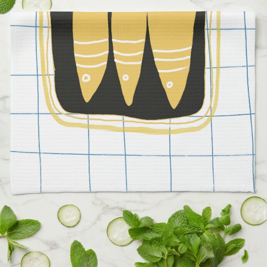Tinned Fish Kitchen Towel Theedoek (Gevouwen)