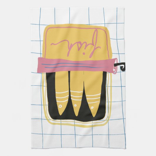 Tinned Fish Kitchen Towel Theedoek (Verticaal)