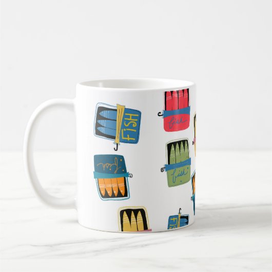 Tinned Fish Mug Koffiemok (Links)
