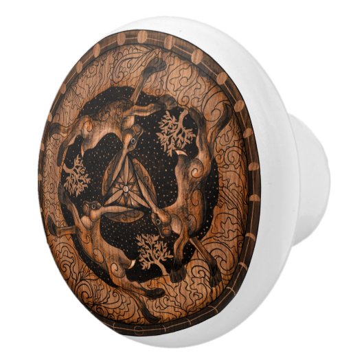 Tinners Hare Trinity Keramische Knop (Rechts)