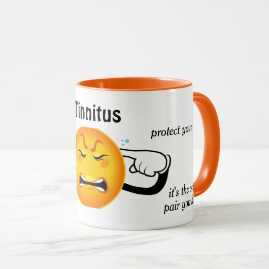 Tinnitus Bewustmaking Mok (Voorkant rechts)