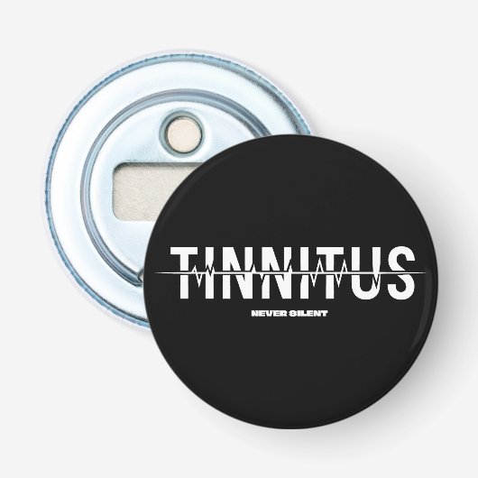 Tinnitus Button Flesopener (Voorkant)