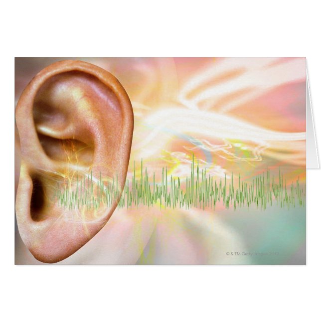 Tinnitus, conceptuele computerkunst. (Voorkant Horizontaal)