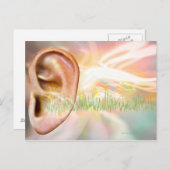 Tinnitus, conceptuele computerkunst. briefkaart (Voorkant / Achterkant)