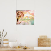 Tinnitus, conceptuele computerkunst. poster (Keuken)