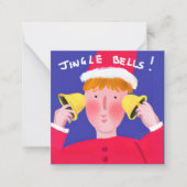 Tinnitus gratis Kerst Jingle bells Horen Notitiekaartje (Voorkant)