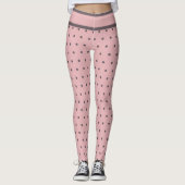 Tinny Polka Dots Pink Grey Leggings (Voorkant)