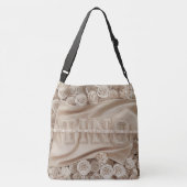 TINO geborduurd Roos Canvas tas (Achterkant)