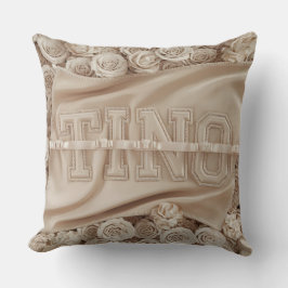 TINO geborduurd Roos Sierkussen