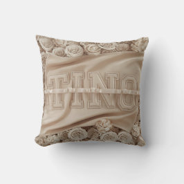 TINO geborduurd Roos Sierkussen