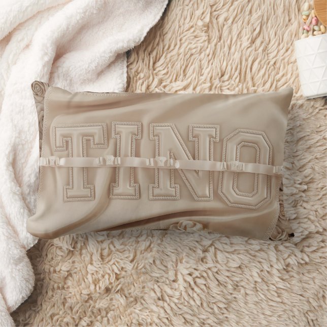 TINO geborduurd Roos Sierkussen Kussen (Deken)