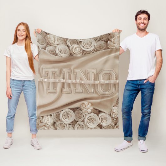 TINO geborduurd Rozen deken (In situ)