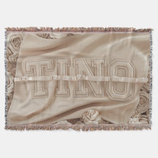 TINO geborduurd Rozen deken (Voorkant)