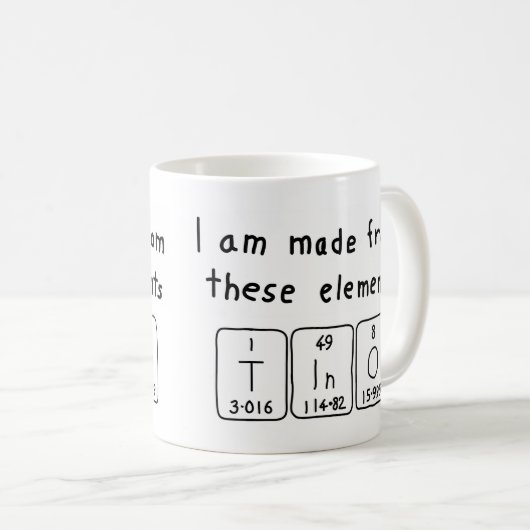 Tino periodieke lijstnaam mok (Voorkant rechts)