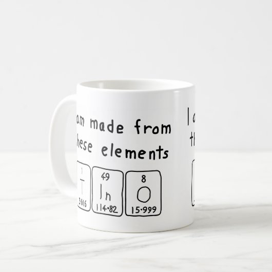 Tino periodieke lijstnaam mok (Voorkant links)