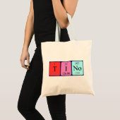 Tino periodieke tabelnaam canvas tas (Voorkant (product))