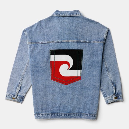 Tino Rangatiratanga Maori vlag Denim Jacket (Achterkant)